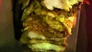 Barbecue cart owner treating me well to impress my wife.