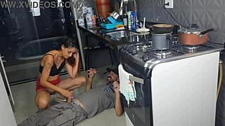 hey, what if this married chick greets the plumber with no panties on??