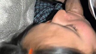 Hairy pussy gets fucked hard on bed