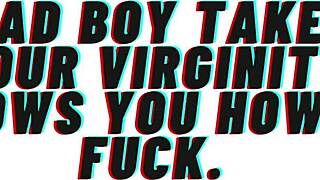 Bad Boy Takes Virginity in Erotic Audio Roleplay: First Time Fucking Lesson