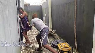 I played with my ebony neighbor until she got a good fuck in the bedroom