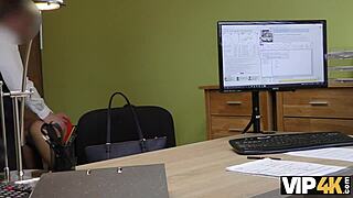 unemployed teen brunette has no choice but to undress for casting interview