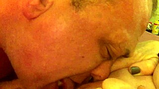 granny cums from tongue bullet and cock