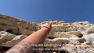 Damiana Explores Tourist Cave With European Exhibitionists