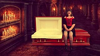 Granny Vampyra Feels Intense Passion Sucking Cock in Vampire Cosplay