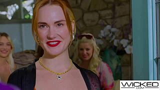 Big Tittied Brunette Rides Cock