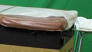 Doctor inspects Scarlett Johnson's tight pussy deeply