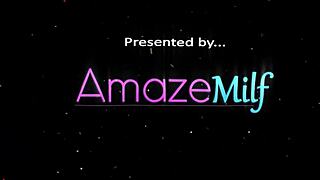 Nude MILF wife orgasms in panties during quickie.