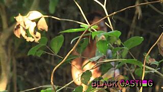 I Grabbed That Ebony Babe and Fucked Her Hard in the Bush to Pay My Debt!