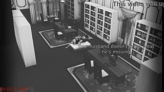 wife cheats with stranger at library... bookworm gets fucked on security cam.
