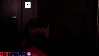 Student sucks cock at gloryhole.