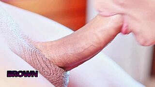 She gives me a close up blowjob