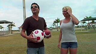 blonde milf picked up at park for young cock stuffing