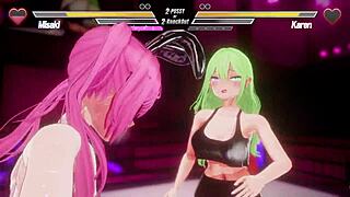 Intense Lesbian Competition In Battle Six.