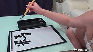 Japanese babe renka shimizu sucks dick uncensored in lingerie!