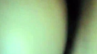 Naughty ebony big booty lets a stranger cum inside her tight pussy