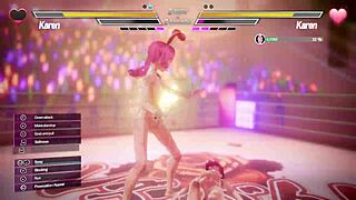 girls battling in wild lesbian sex with anal and squirting