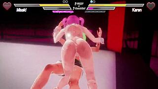 Intense Lesbian Competition In Battle Six.