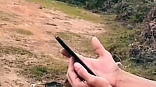 outdoor doggystyle with stranger watching.