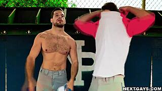 My gosh, Roman Todd is so hot, even as a straight dude I enjoy this gay scene with David Skylar