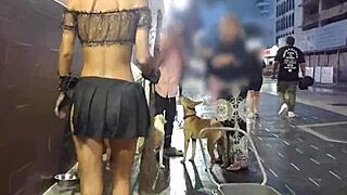 hairy pussy upskirt flashing in public 😈