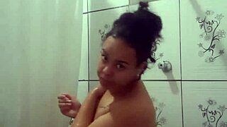 Enjoying a steamy shower, fingering my tight pussy like a naughty teen 😘