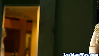 Glamorous Lesbian Babe In Lingerie Facesitting While Femdom Watches In Heels