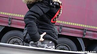 Amateur Redhead Street Whore Loves Outdoor Cock Sucking In European Spots