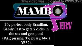 20y perfect body brazilian gabily castro gets 2 dicks in the ass and gets peed dap pissing 0 pussy bbc fitness model perfect ass ob524