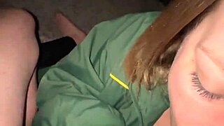 Teasing and flashing my big tits at the night club, then slurping his cum