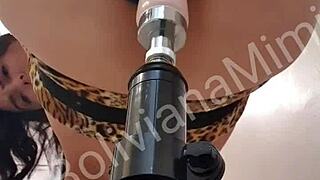 Latina Uses Sex Machine For Pussy And Anal Fucking.