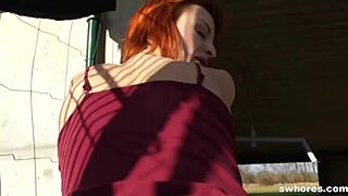 Amateur Redhead Street Whore Loves Outdoor Cock Sucking In European Spots