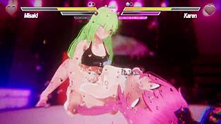 Intense Lesbian Competition In Battle Six.