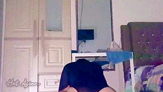 sexy asian girl's wet pussy at midnight