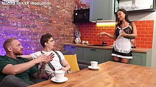 housewife monika fox was harshly punished for bad dinner with hard anal dap dpp dp monster buttrose deepthroat squirt and cum in mouth