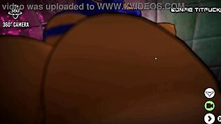Ankh bonfie gets her tits fucked in a game
