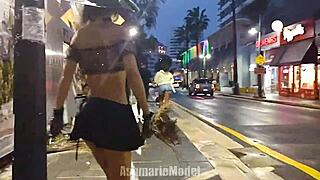 hairy pussy upskirt flashing in public 😈