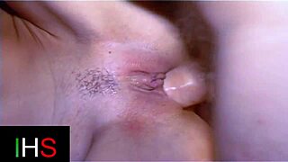 Sexy redhead girl with shaved pussy gets fucked very well in the ass