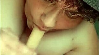 Marie the slave sucks three big cocks