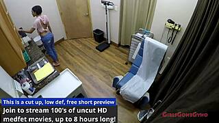 jackie banes gets yearly physical in latex gloves