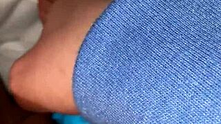 milf fucks her little 18+ pussy with dolphin vibrator, getting so wet