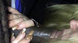 Car Head With A White Girl Sucking Big Black Cock