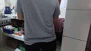 Found dirty stepmother provoking me in kitchen while husband rests?