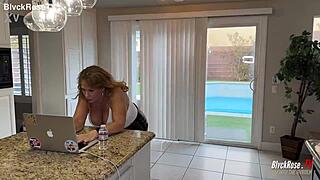 while working from home i caught my neighbor's husband peeping in the garden