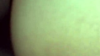 Wife in stockings bends for doggystyle pounding