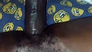 Rubbing Hairy Pussy With Big Black Dick And Fucking That Soft Wet Beaver Hard