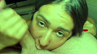 Brazilian amateur sucks big cock.