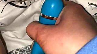 milf fucks her little 18+ pussy with dolphin vibrator, getting so wet