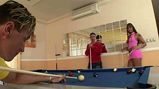 Playing Strip Pool With Bent Over Asses