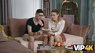 Blonde european couple indulges in ass licking and rimjob fetish.